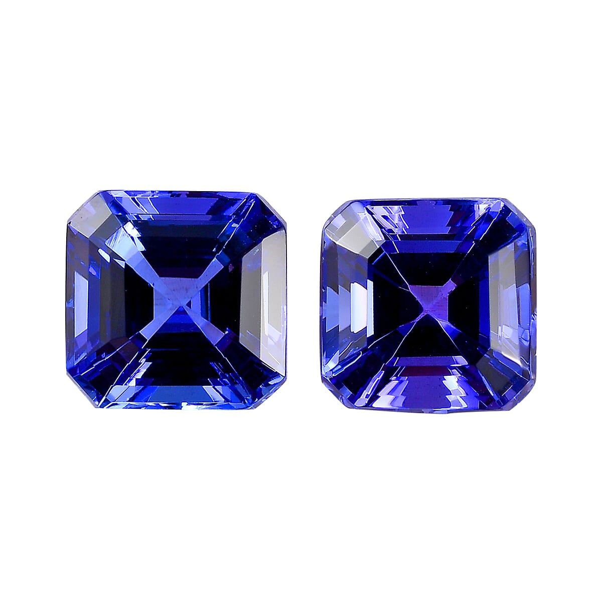 Set of 2 Tanzanite Loose Gemstones in Octagon Shape (7x7 mm) 7964041 0