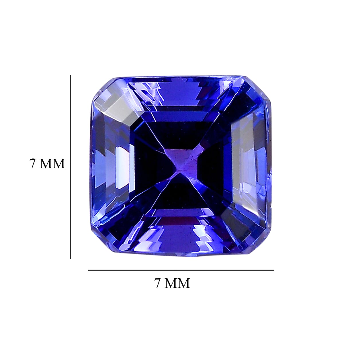 Set of 2 Tanzanite Loose Gemstones in Octagon Shape (7x7 mm) 7964041 4