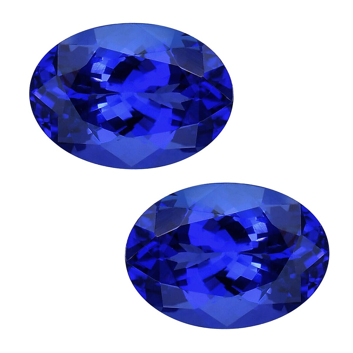 Set of 2 Tanzanite Loose Gemstones in Oval Shape (6.5x4.5 mm) 8020110 0