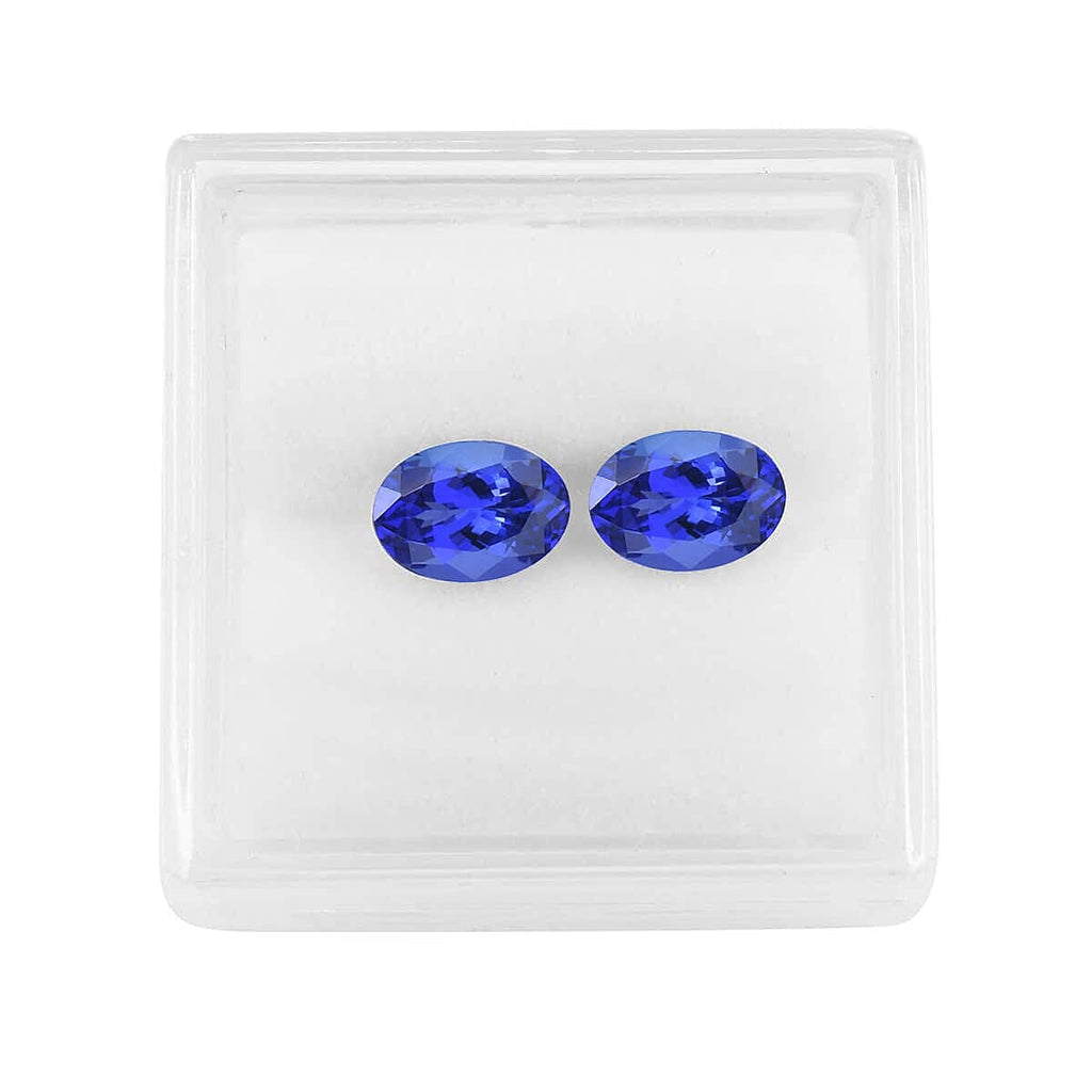 Set of 2 - AAAA Tanzanite Oval 6.5x4.5 mm Gemstone 1.20 Ct.