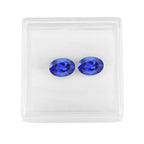 Set of 2 - AAAA Tanzanite Oval 6.5x4.5 mm Gemstone 1.20 Ct.
