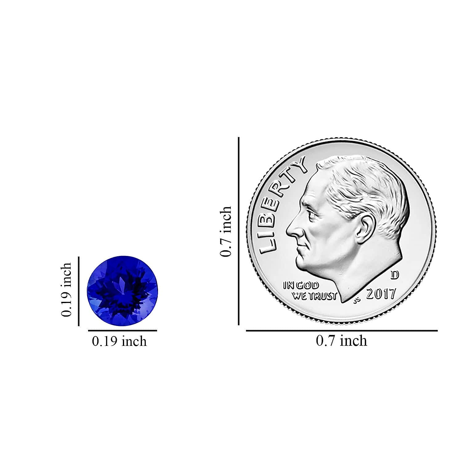 Set of 2 Tanzanite Loose Gemstones in Round Shape (5 mm) 7998730 4