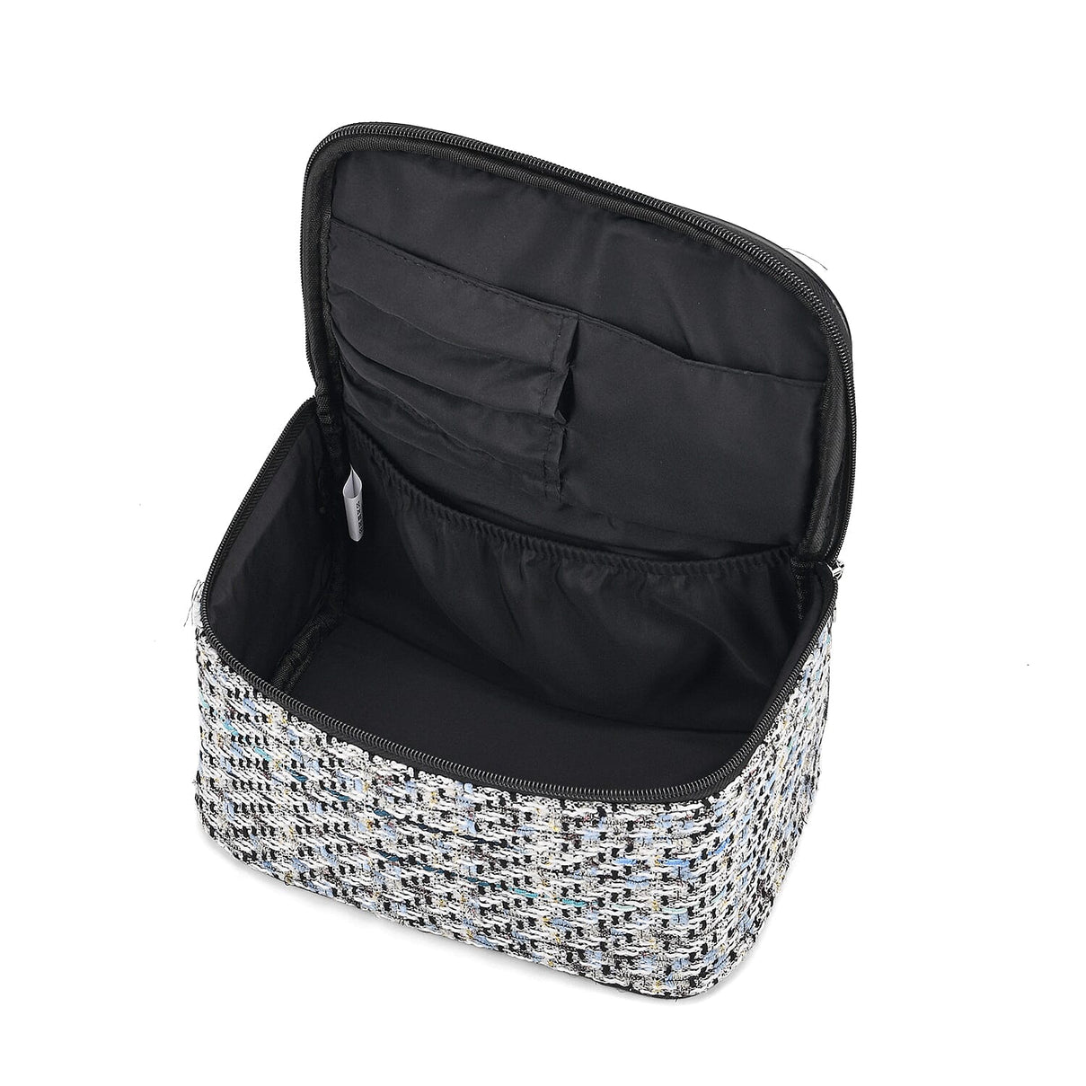 Set of 2 Woven Pattern Cosmetic Makeup Bags - White &amp; Black 8197749 5