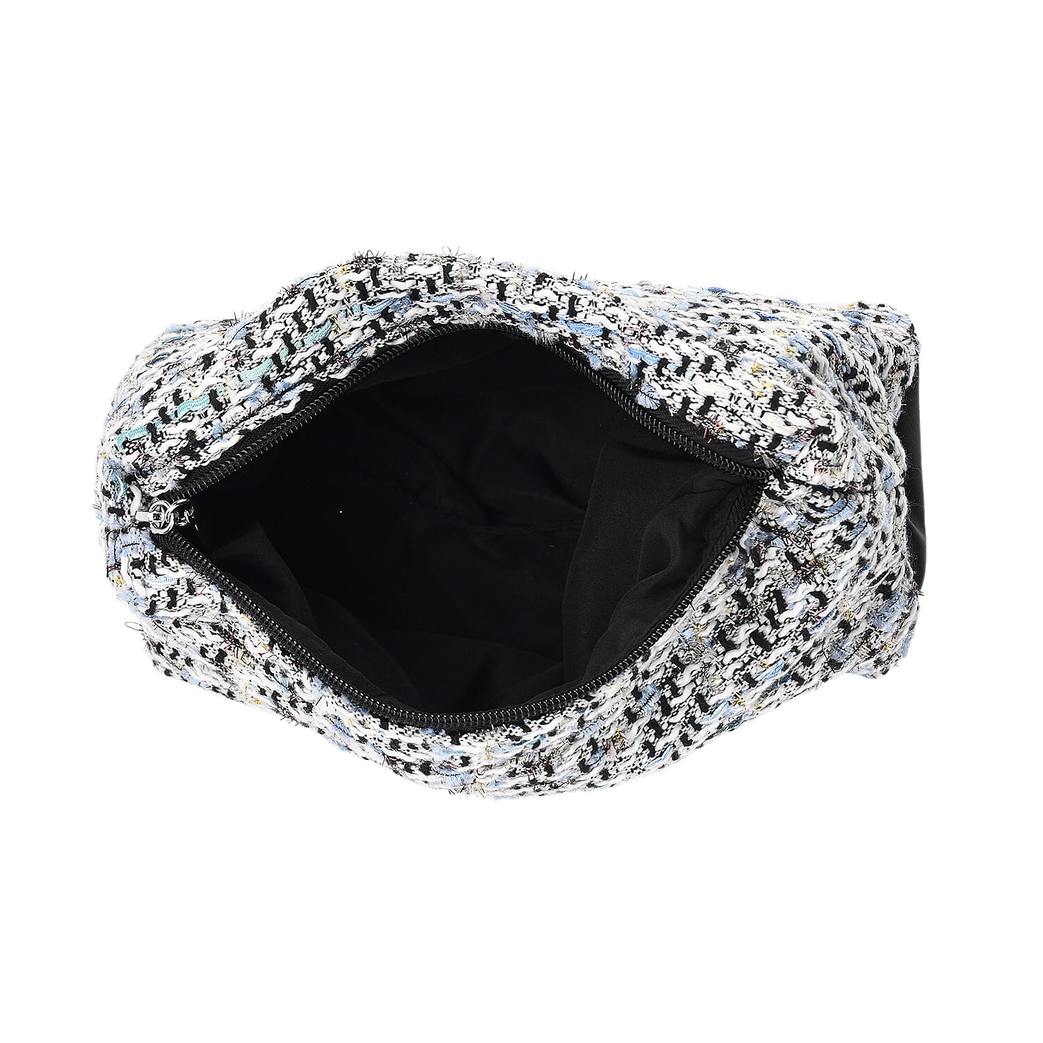 Set of 2 Woven Pattern Cosmetic Makeup Bags - White &amp; Black 8197749 7