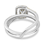 Set of 2 - Yellow Diamond Band Ring in Rhodium Overlay Sterling Silver