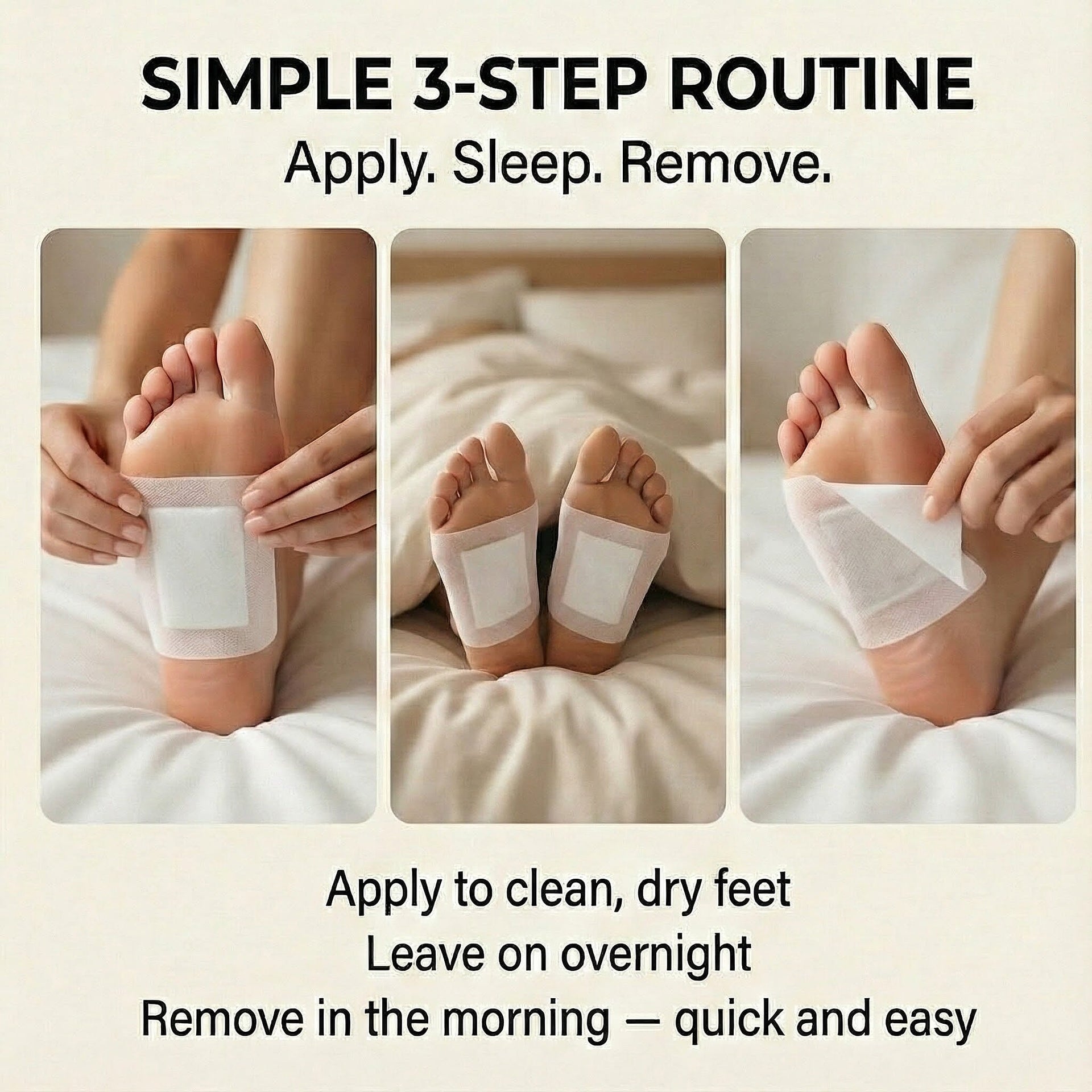 Set of 20 Detox Foot Patches with Lavender and Rose 7803843 3