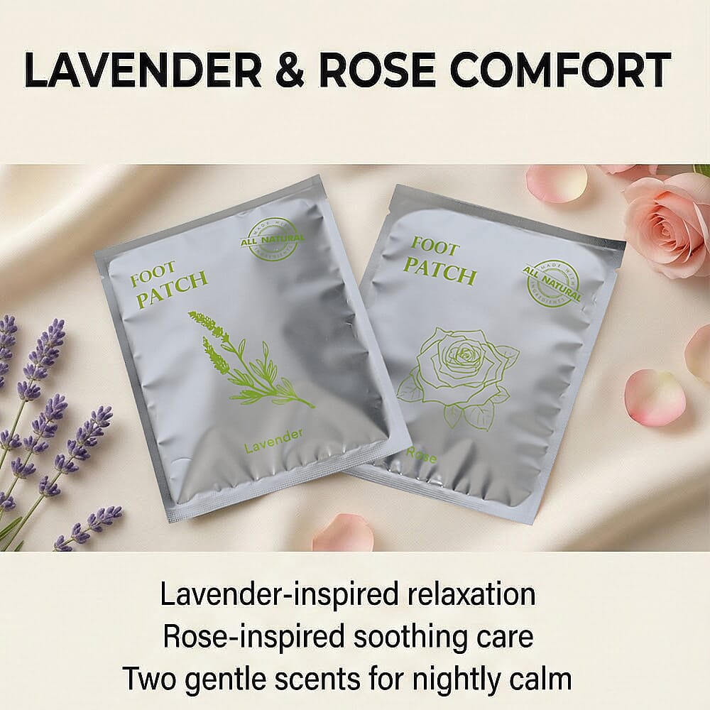 Set of 20 Detox Foot Patches with Lavender and Rose 7803843 4