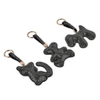 Set of 3 Crystal Animal Keychain (Pattern- Dog, Cat & Bear) - Black