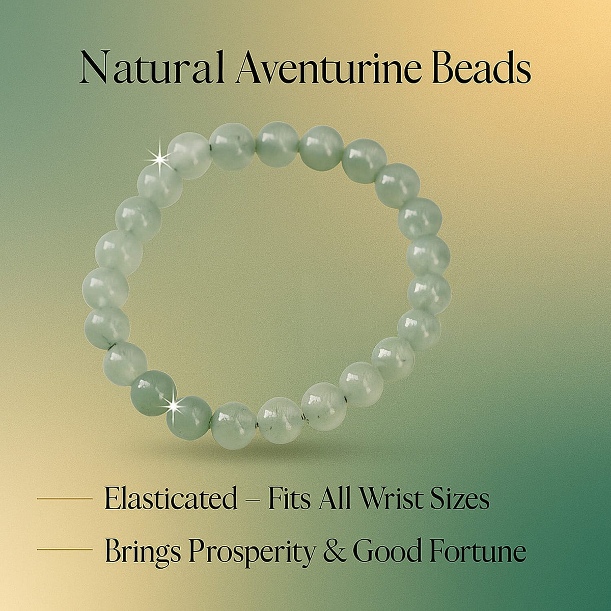 Set of 3 Beautiful Aventurine Gift Set: Gemstone Palm Stone, Beaded Bracelet, Pen with Gemstone Sphere on Top - Green V32637851 3