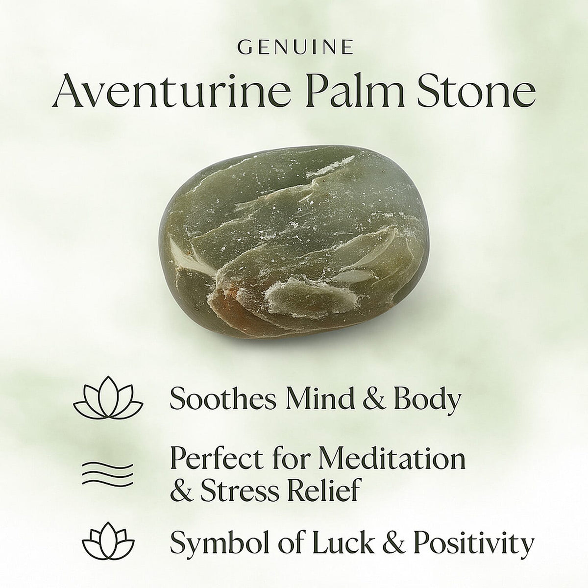 Set of 3 Beautiful Aventurine Gift Set: Gemstone Palm Stone, Beaded Bracelet, Pen with Gemstone Sphere on Top - Green V32637851 4