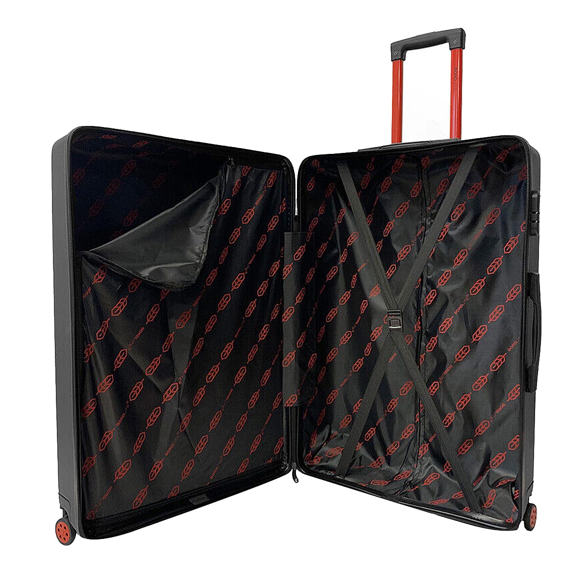 Set of 3 Bordlite Premium Hard Shell Suitcase with 360-Degree Spinning Wheels - Black 7657372 5