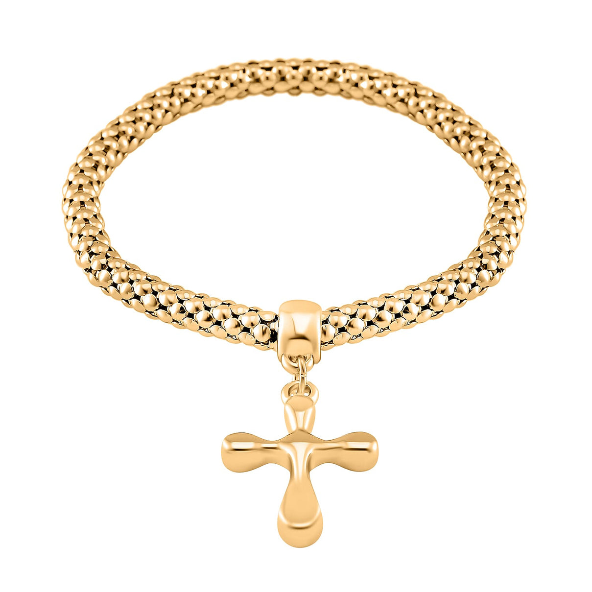 Set of 3 - White Austrian Crystal Cross Charms Bracelet (Size 7.5) 4289652 6
