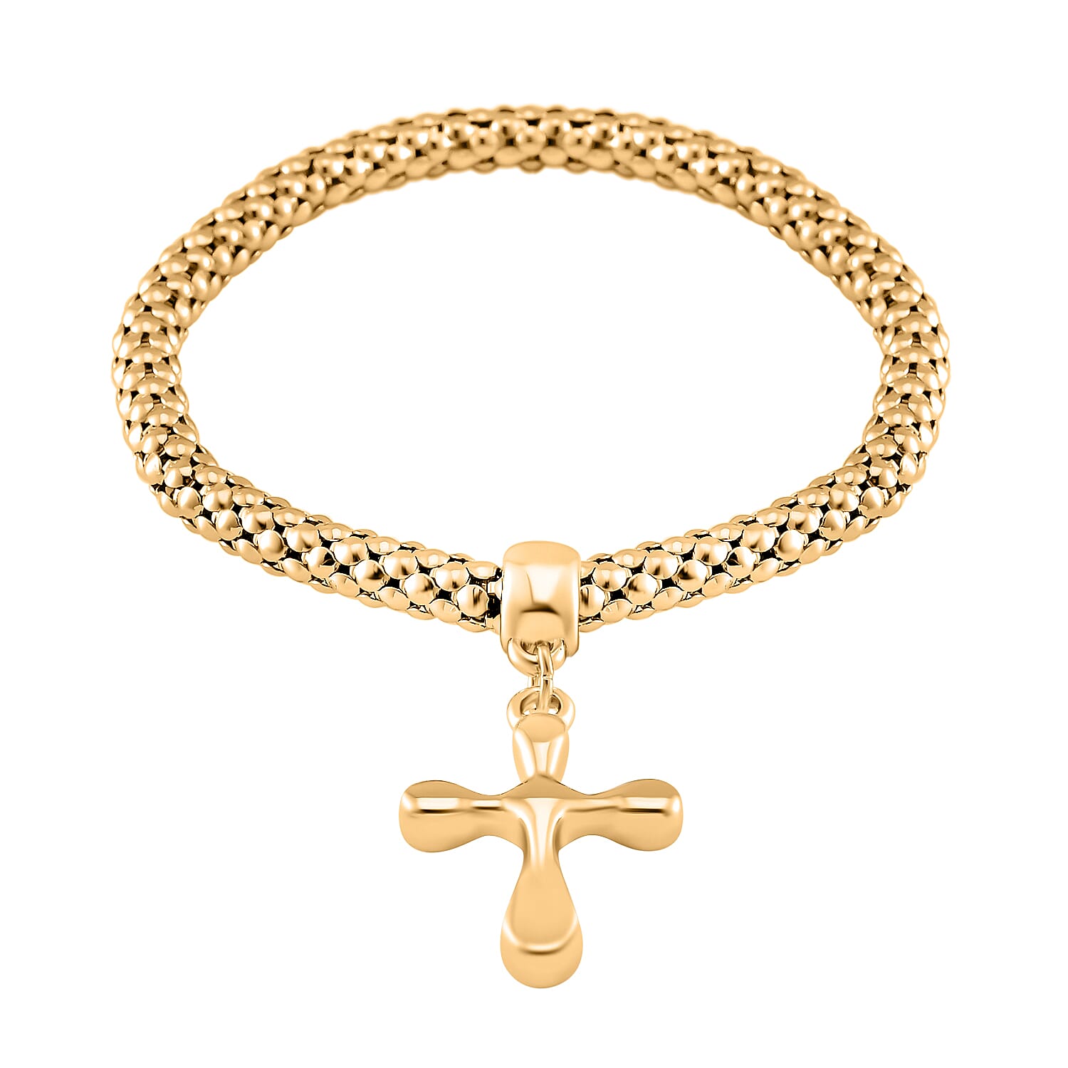 Set of 3 - White Austrian Crystal Cross Charms Bracelet (Size 7.5) 4289652 6