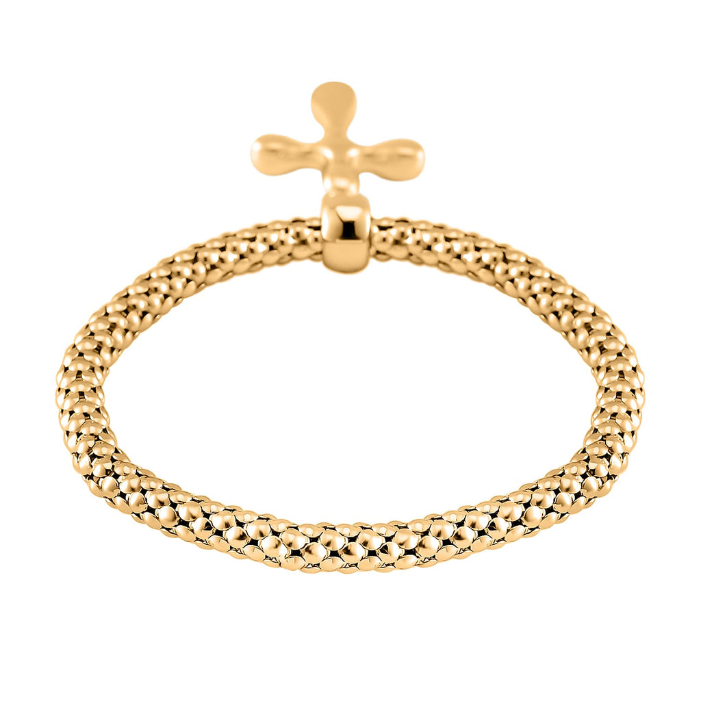 Set of 3 - White Austrian Crystal Cross Charms Bracelet (Size 7.5)