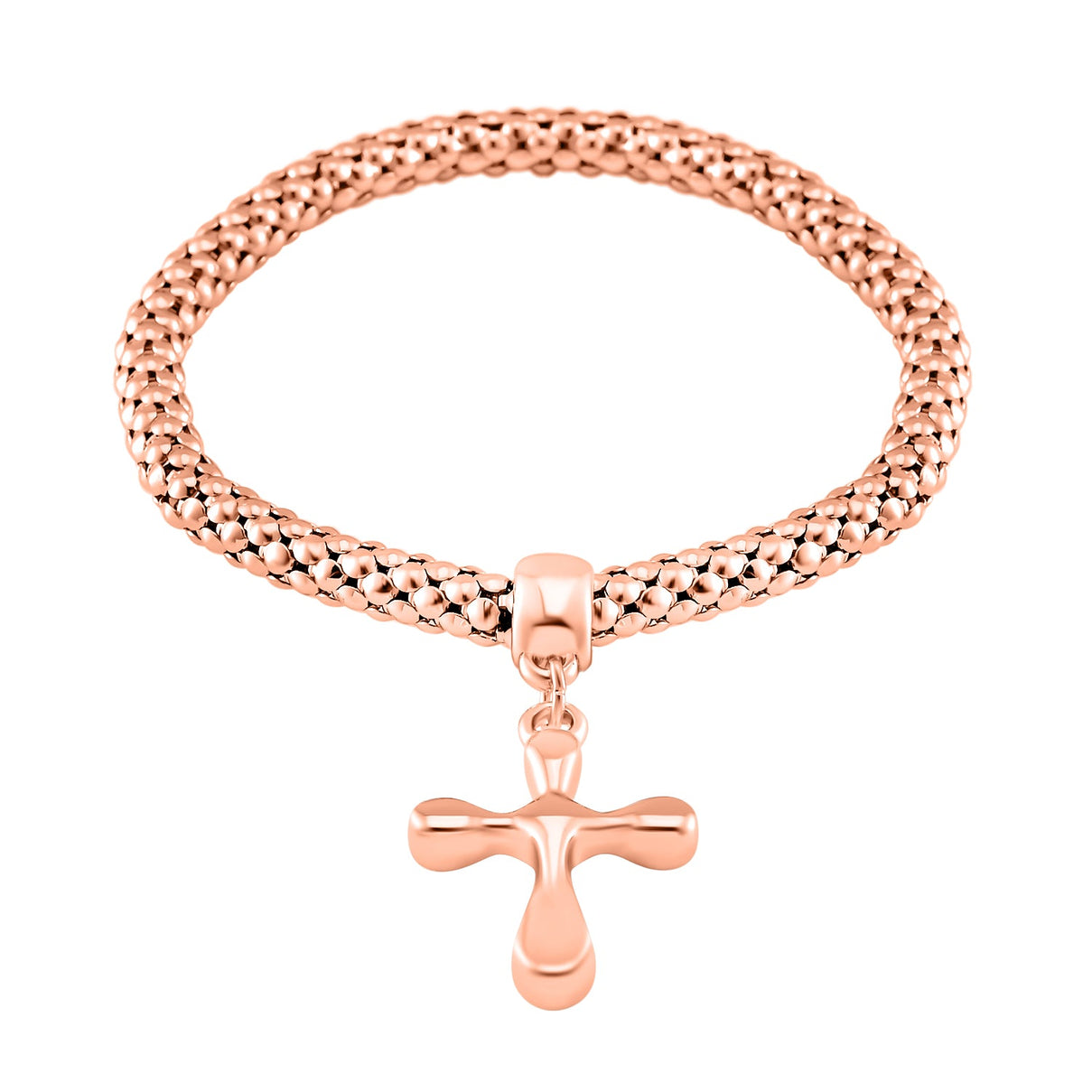 Set of 3 - White Austrian Crystal Cross Charms Bracelet (Size 7.5) 4289652 9