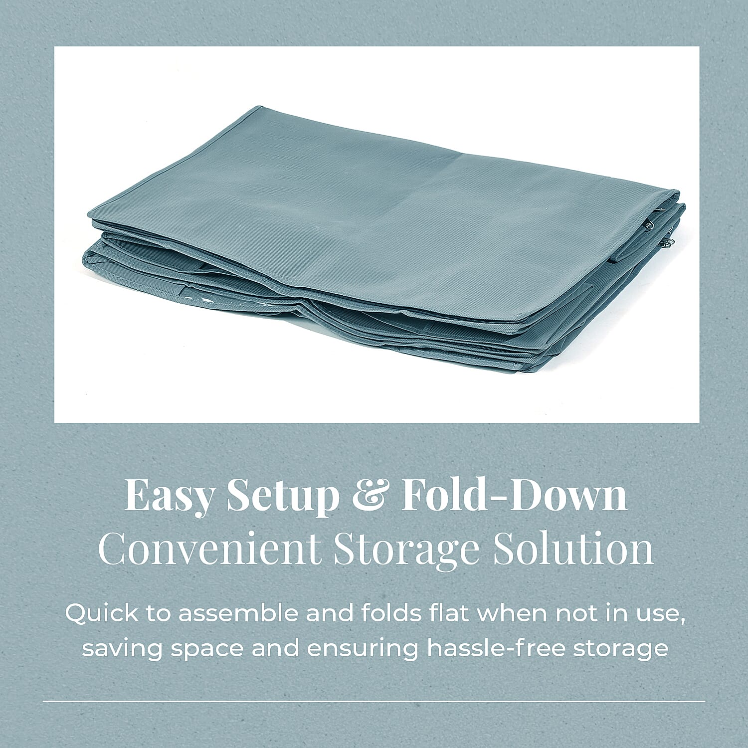 Set of 3 Collapsible Storage Bags With Transparent Window - Grey 8041330 5