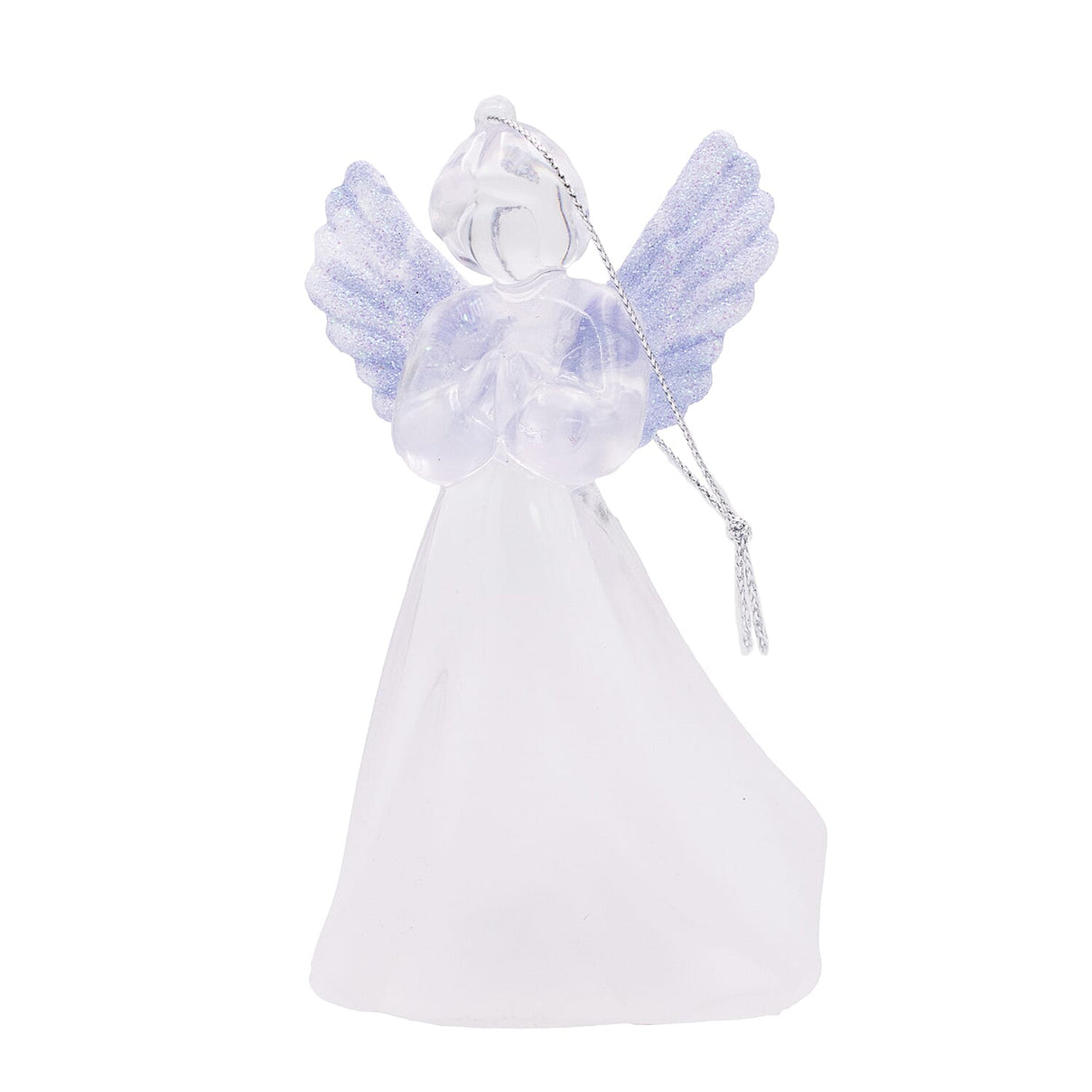 Set of 3 Colour Changing Angel Decoration - Clear, 11cm Height 7552772 1
