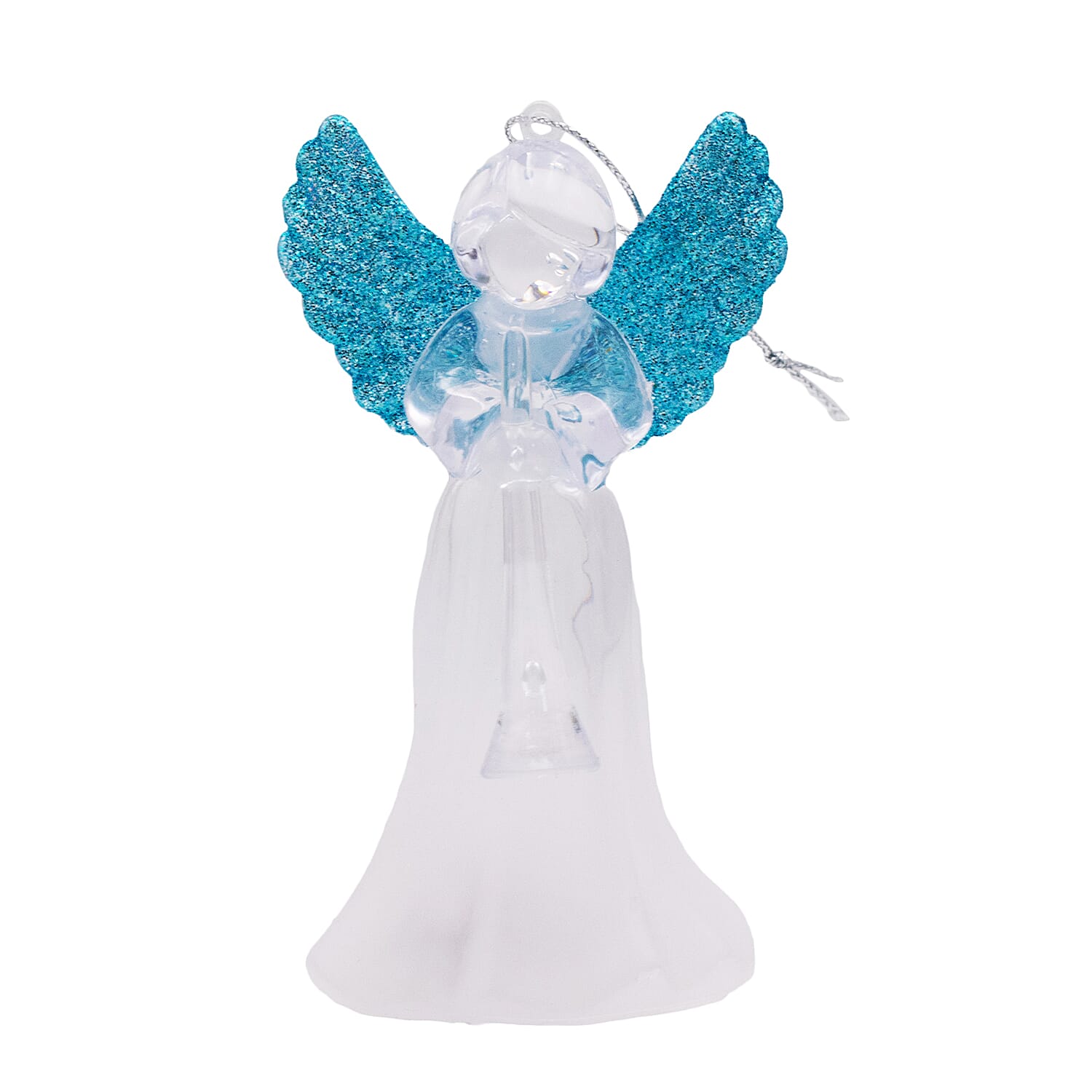 Set of 3 Colour Changing Angel Decoration - Clear, 11cm Height 7552772 3