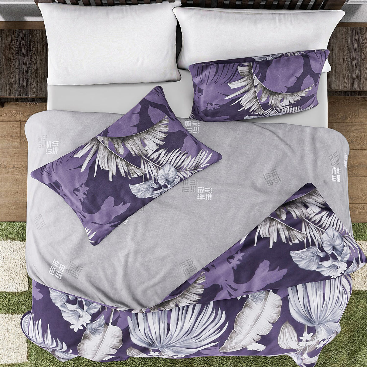 Set of 3 Digital Printed Duvet Cover and 2 Pillowcases 7672583 2