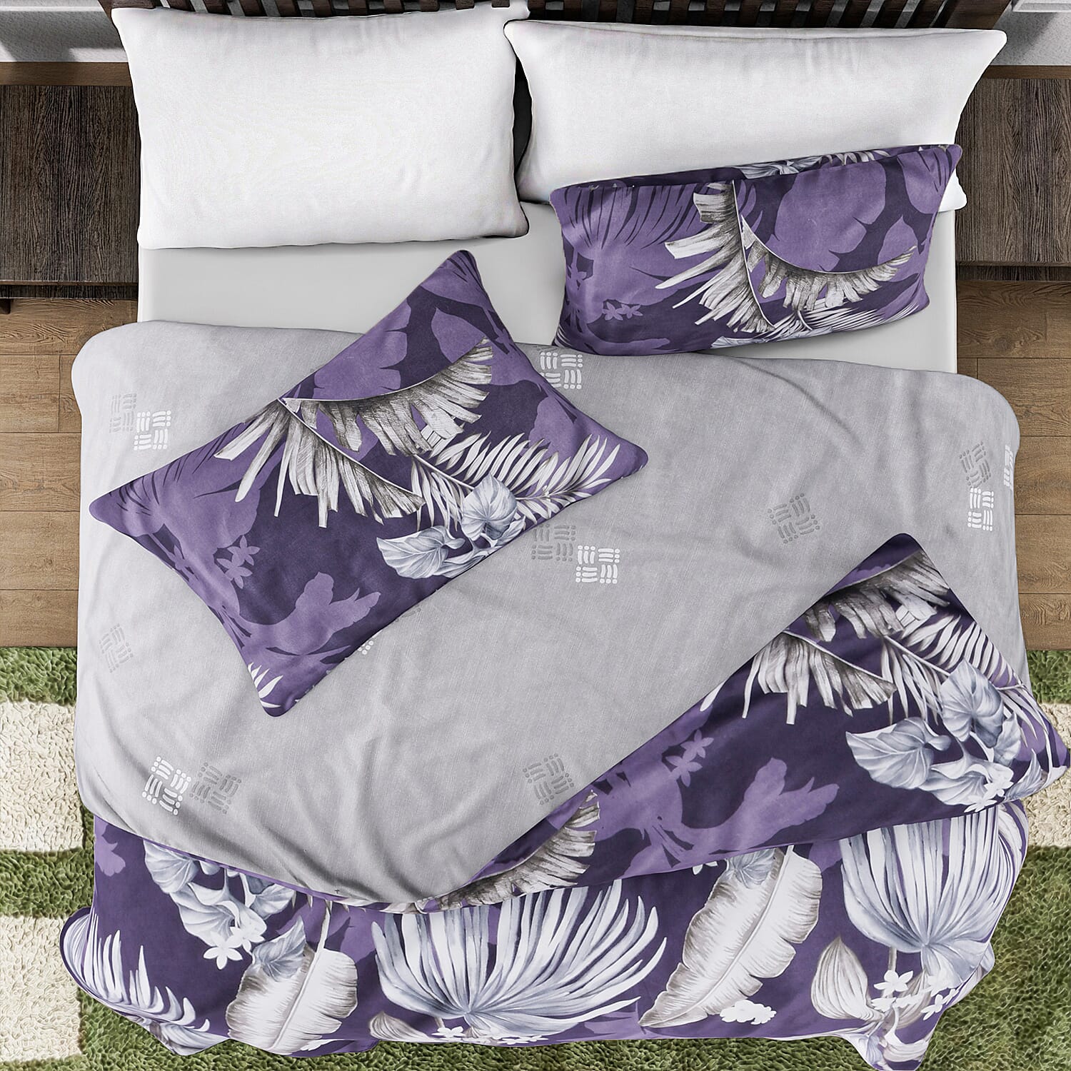 Set of 3 Digital Printed Duvet Cover and 2 Pillowcases 7672583 2