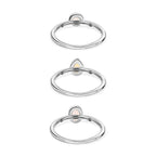 Bangkok Closeout - Set of 3 Ethiopian Welo Opal Stackable Ring Sterling Silver