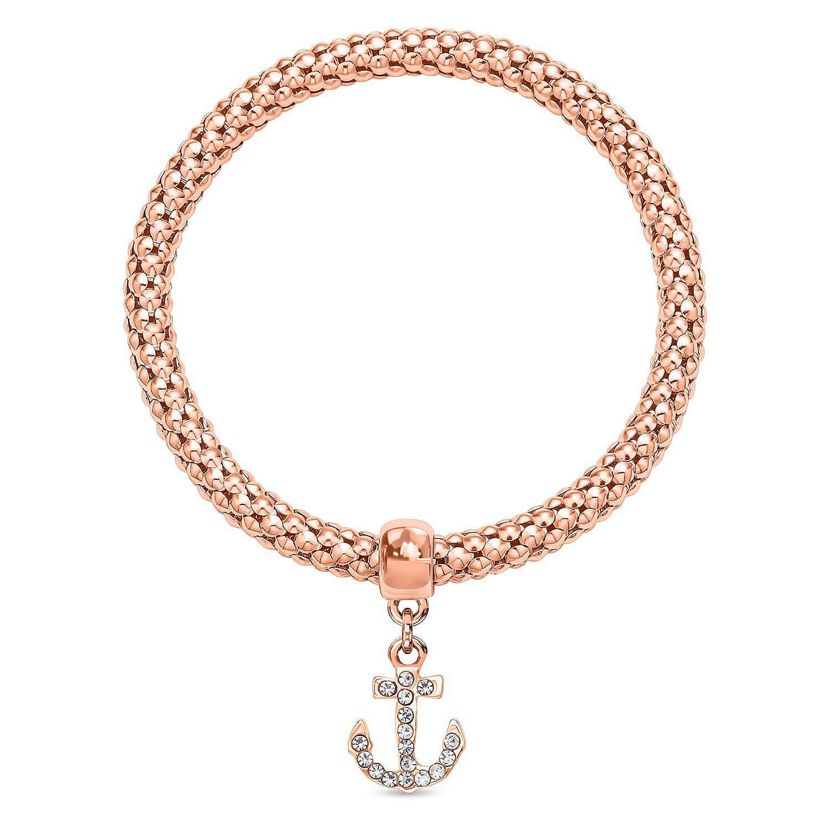 Set of 3 - Simulated Diamond and White Austrian Crystal Pave Bracelet (Size 7.5) With Charms in Three-Tone 4130065 2