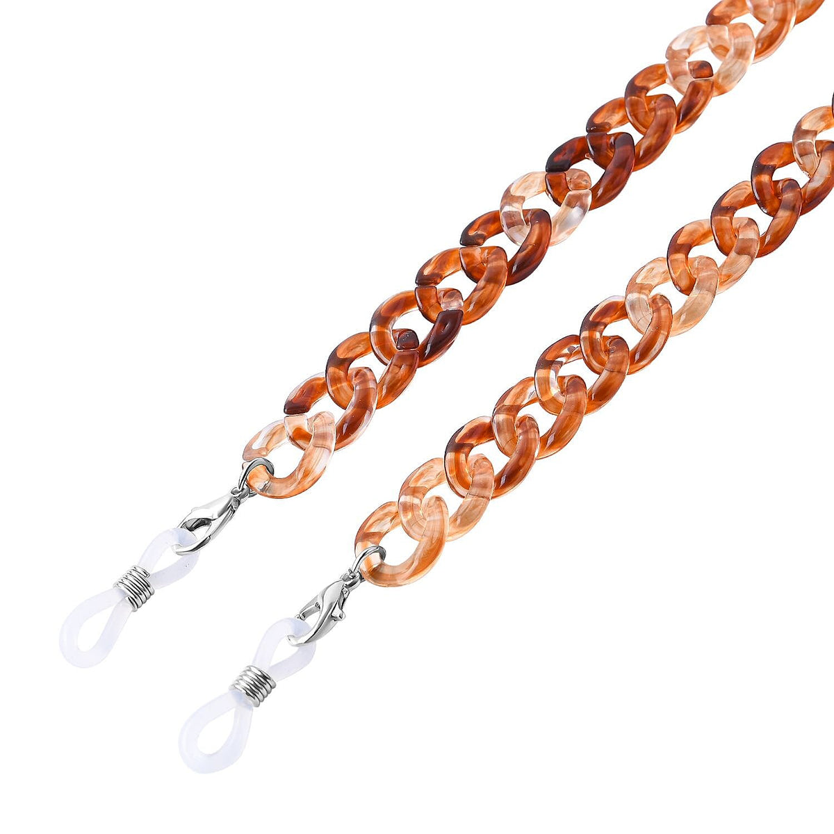 Set of 3 - Glasses Chain in Different Styles Each with 20 Pcs Rubber (Length-70cm) - Brown,Black &amp; Green 7573106 2