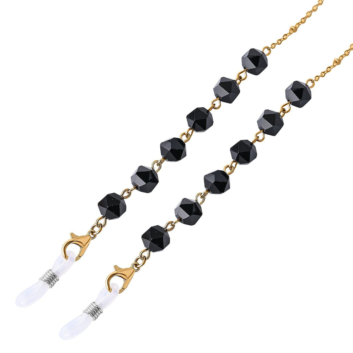 Set of 3 - Glasses Chain in Different Styles Each with 20 Pcs Rubber (Length-70cm) - Brown,Black &amp; Green 7573106 5