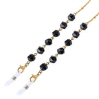 Set of 3 - Glasses Chain in Different Styles Each with 20 Pcs Rubber (Length-70cm) - Brown,Black & Green