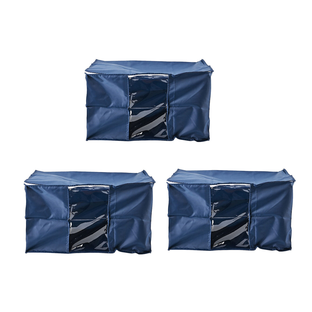 Homesmart: Set of 3 Stackable Storage Bags - Navy 7262604 0
