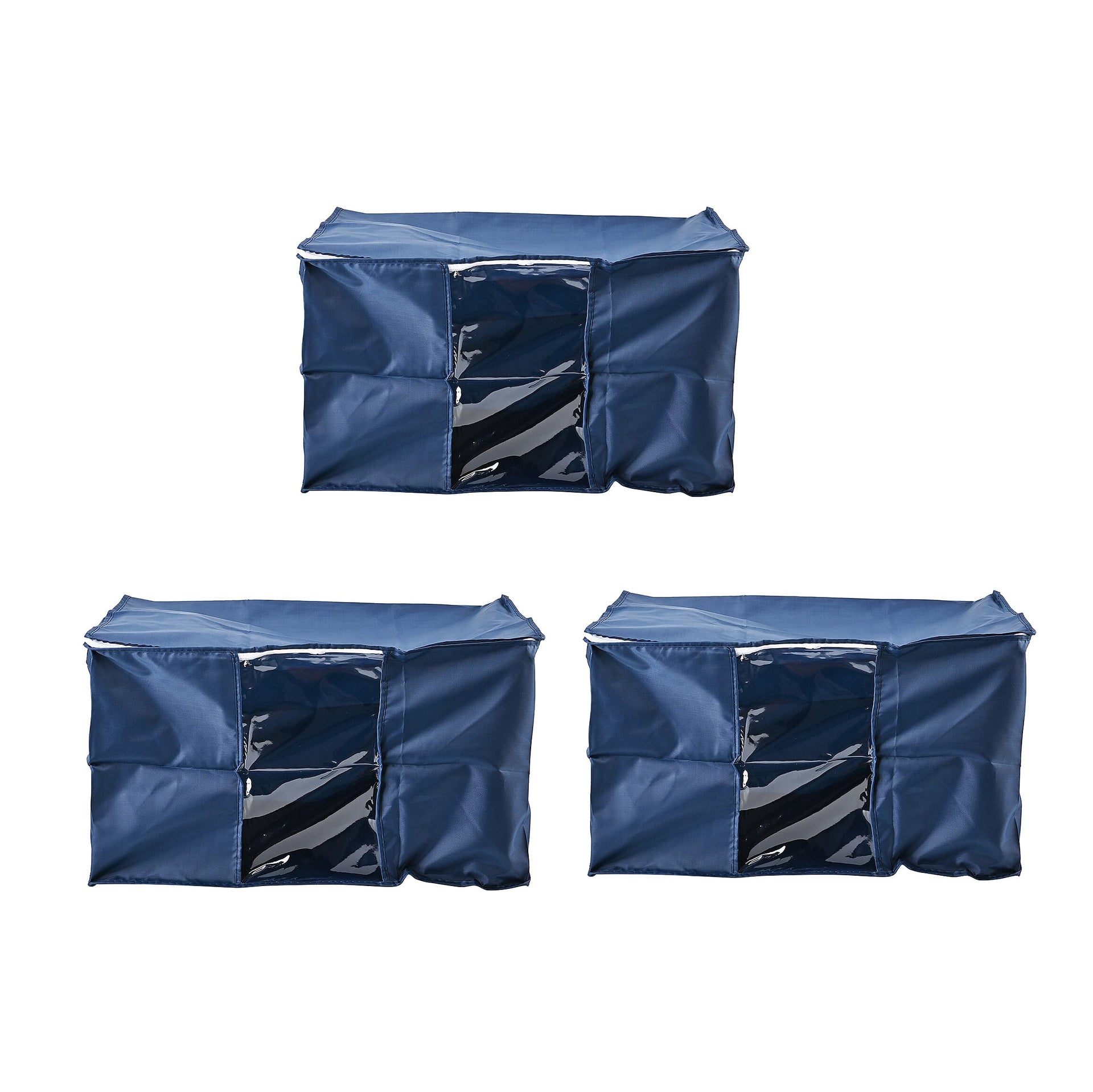 Homesmart: Set of 3 Stackable Storage Bags - Navy 7262604 0