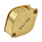 Set of 3 - Jewellery Magnifier (Size 3x2 Cm) - Gold