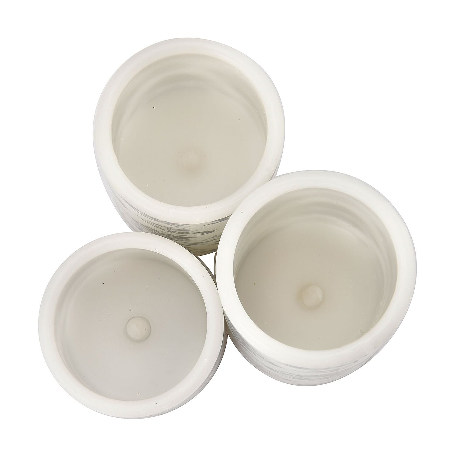Set of 3 - LED Colour Changing Damask Pattern Candle with Remote (AAA Battery Not Inc.) - Multi 7258367 7