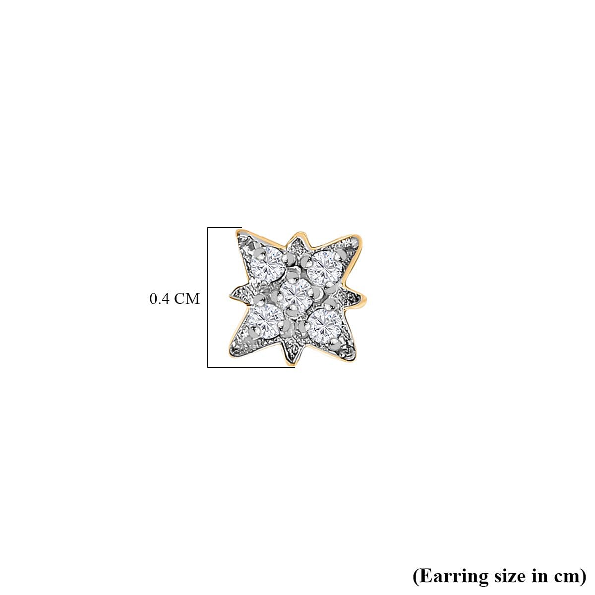 Set of 3 - Moissanite Earrings in 18K Vermeil Yellow Gold Plated Sterling Silver 4179075 9