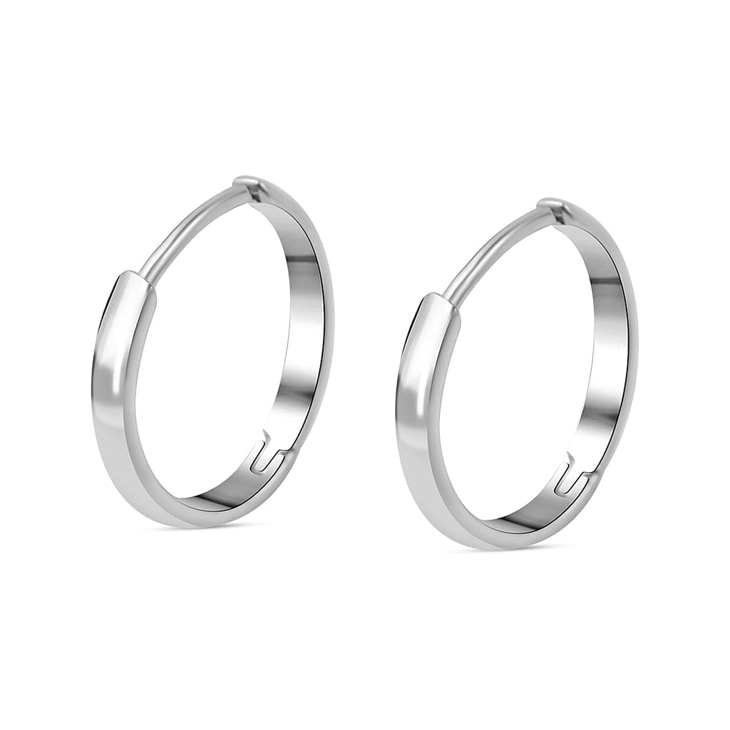Set of 2 - Moissanite Stud & Hoop Earrings in Platinum Overlay Sterling Silver