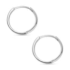 Set of 2 - Moissanite Stud & Hoop Earrings in Platinum Overlay Sterling Silver