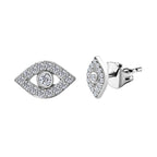 Set of 3 -  Moissanite Solitaire Stud Push Post Earring in Platinum Overlay Sterling Silver 0.42 ct  0.790  Ct.