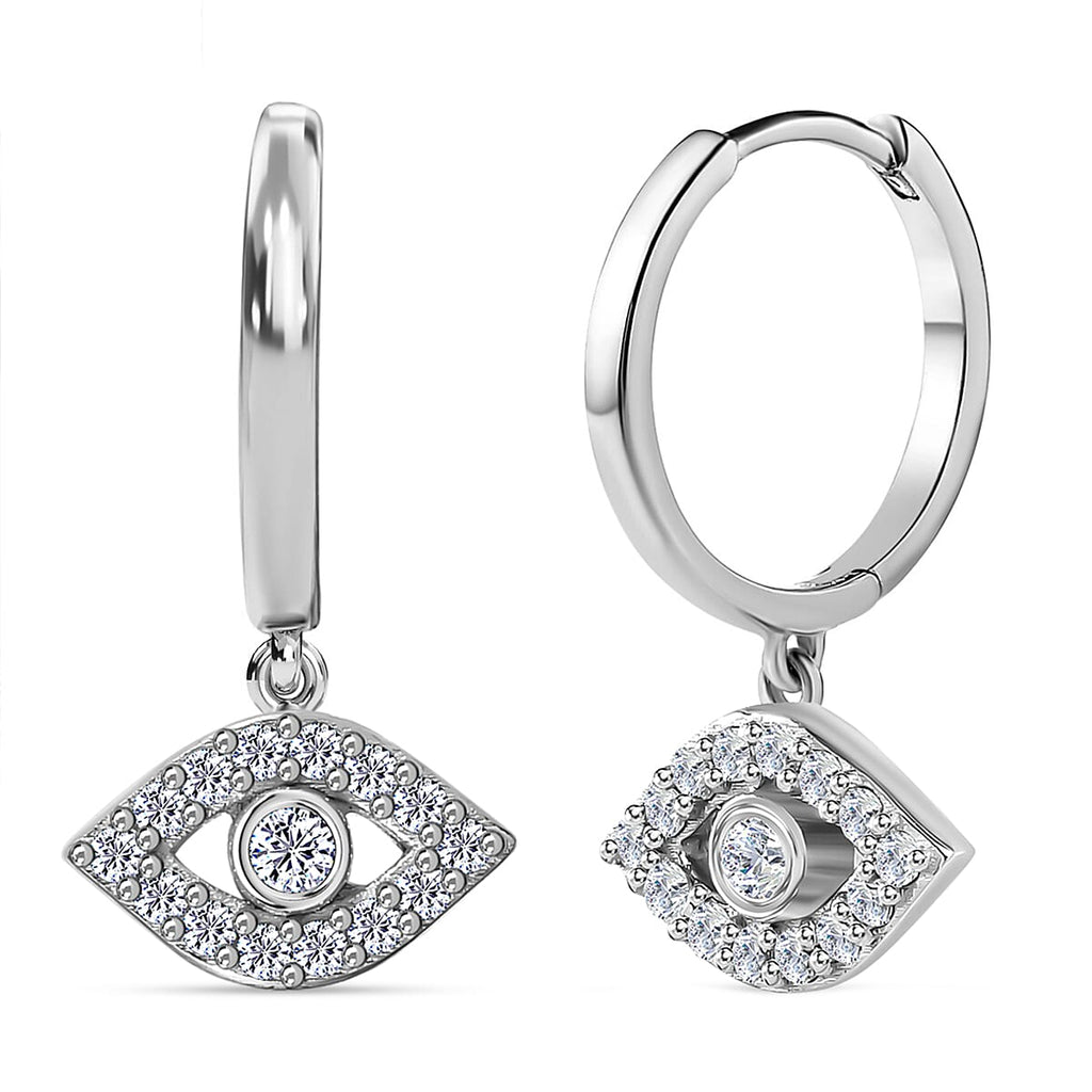 Set of 3 -  Moissanite Solitaire Stud Push Post Earring in Platinum Overlay Sterling Silver 0.42 ct  0.790  Ct.