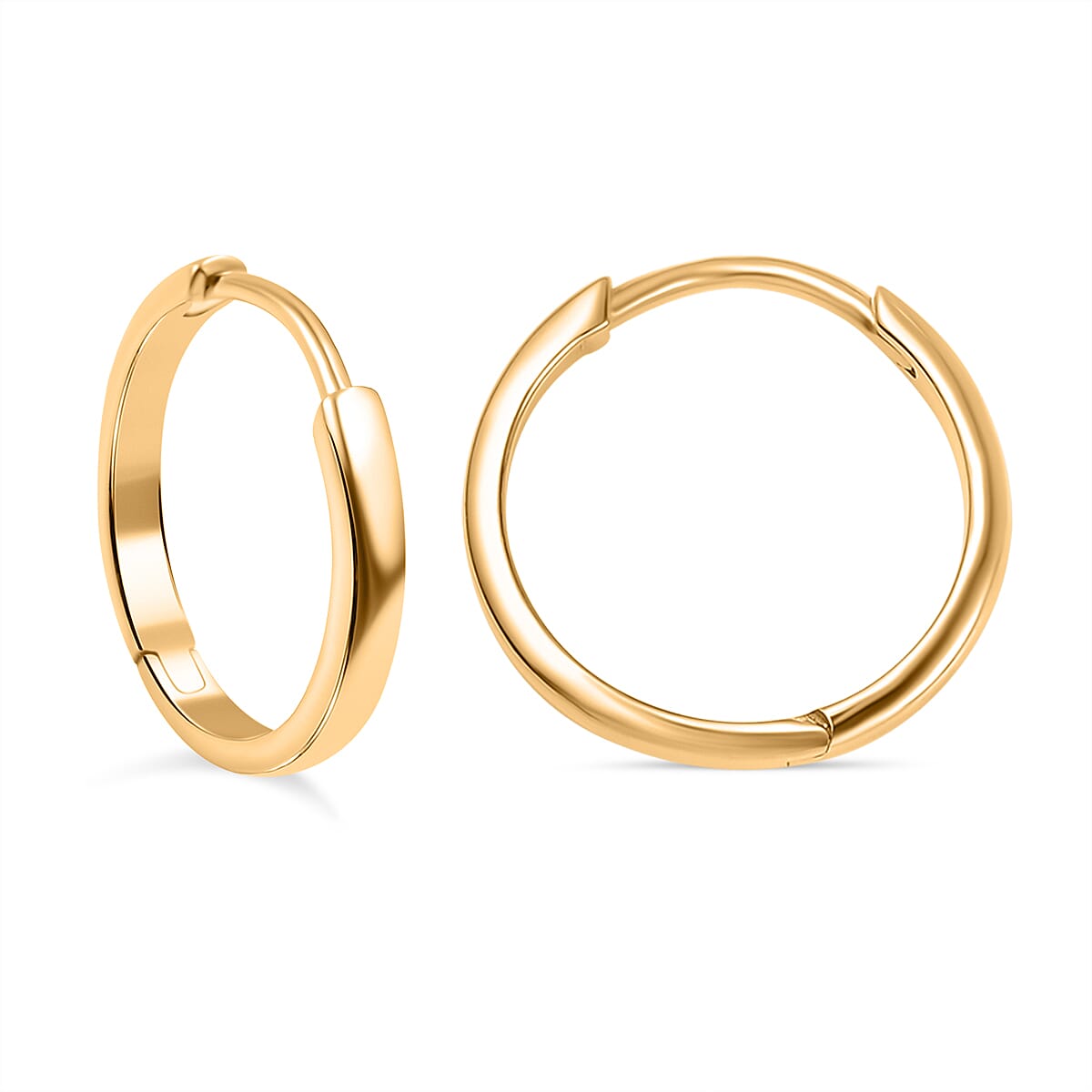 Set of 3 - Moissanite Solitaire and Hoop Earrings in 18K Vermeil Yellow Gold Plated Sterling Silver 4179119 2