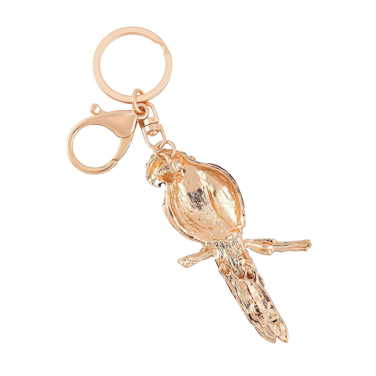 Set of 3 - Orange Cubic Zirconia &amp; Black Crystal Enamelled Key Chain 4116989 5