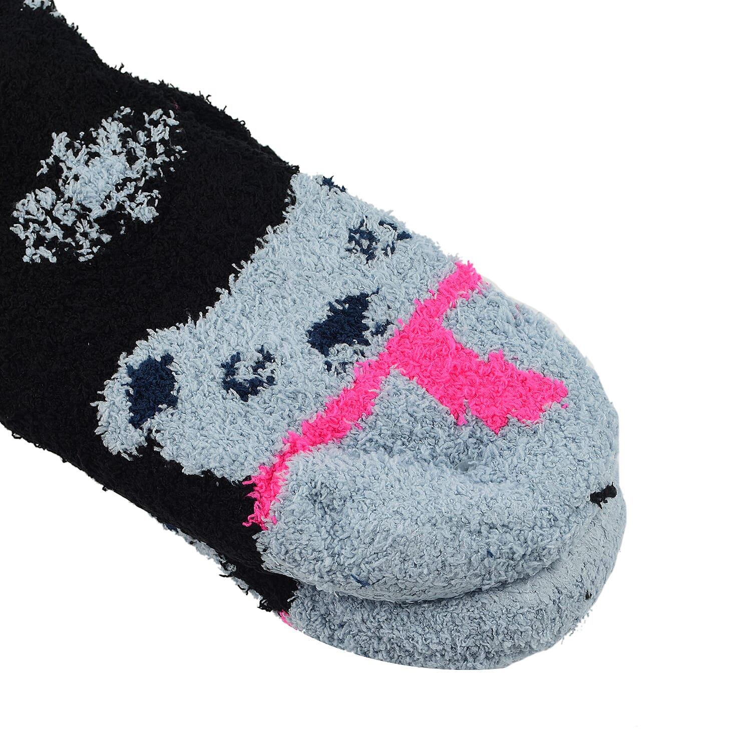 Set of 3 Pairs of Cartoon Themed Pattern Double Layer Socks - Multi 7585842 3