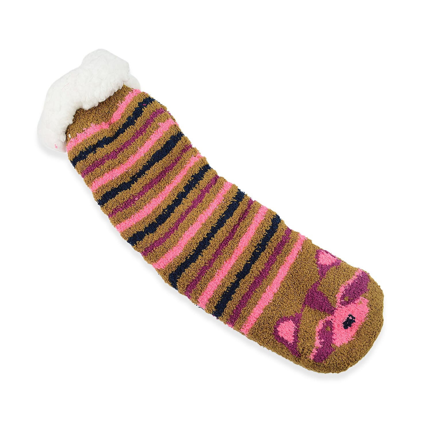 Set of 3 Pairs of Cartoon Themed Pattern Double Layer Socks - Multi 7585842 7