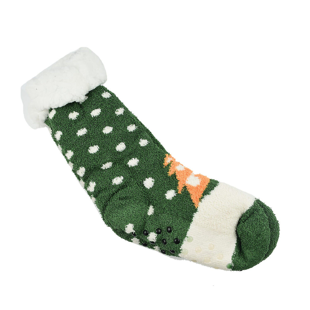 Set of 3 Pairs of Geometric Pattern Double Layer Socks - Green 7585843 4