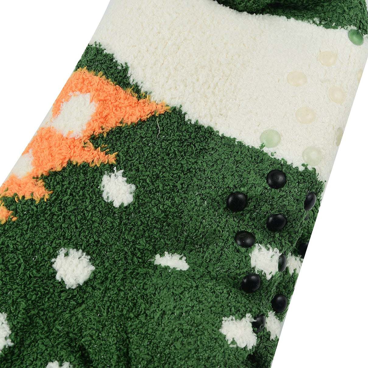 Set of 3 Pairs of Geometric Pattern Double Layer Socks - Green 7585843 6