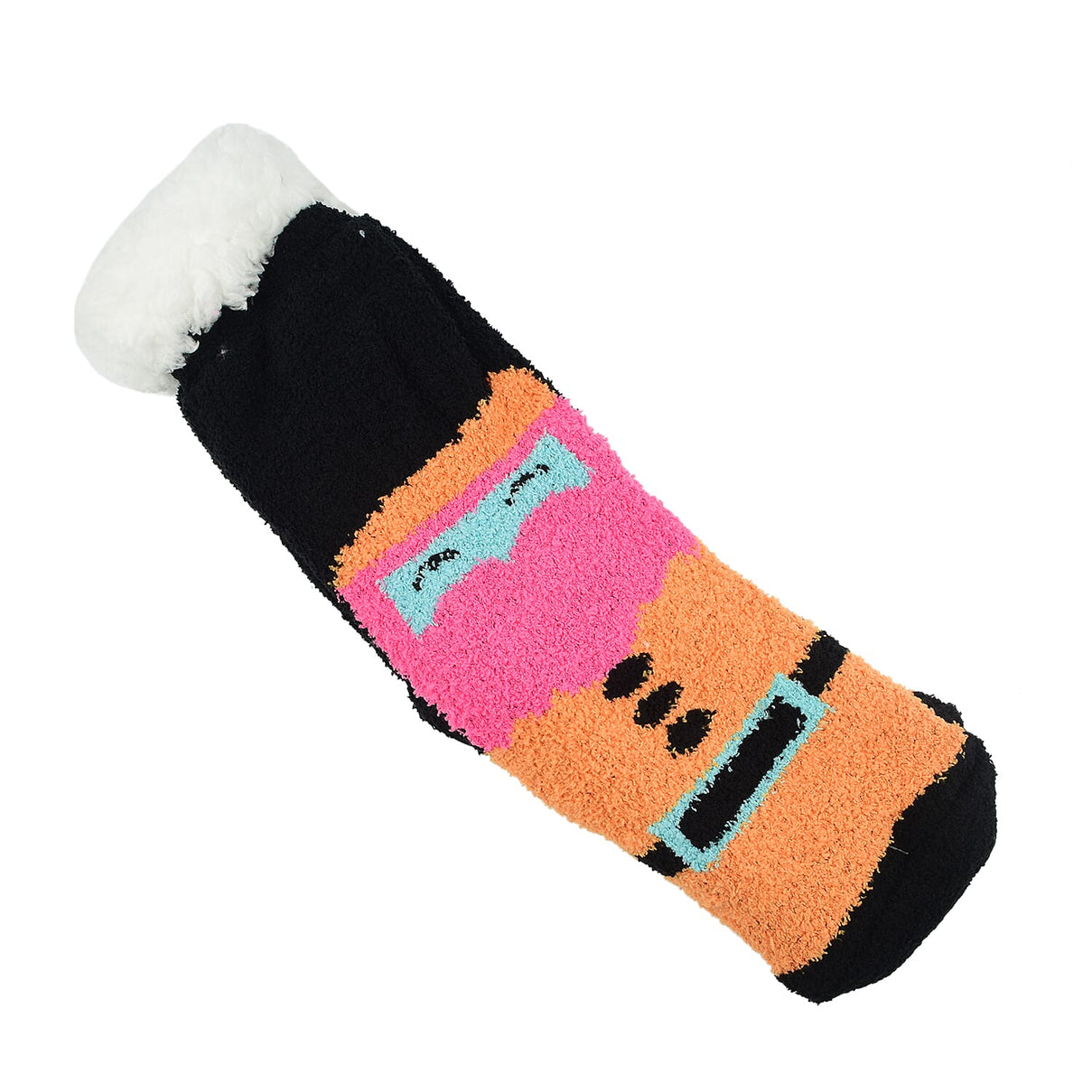 Set of 3 Pairs of Geometric Pattern Double Layer Socks - Green 7585843 7