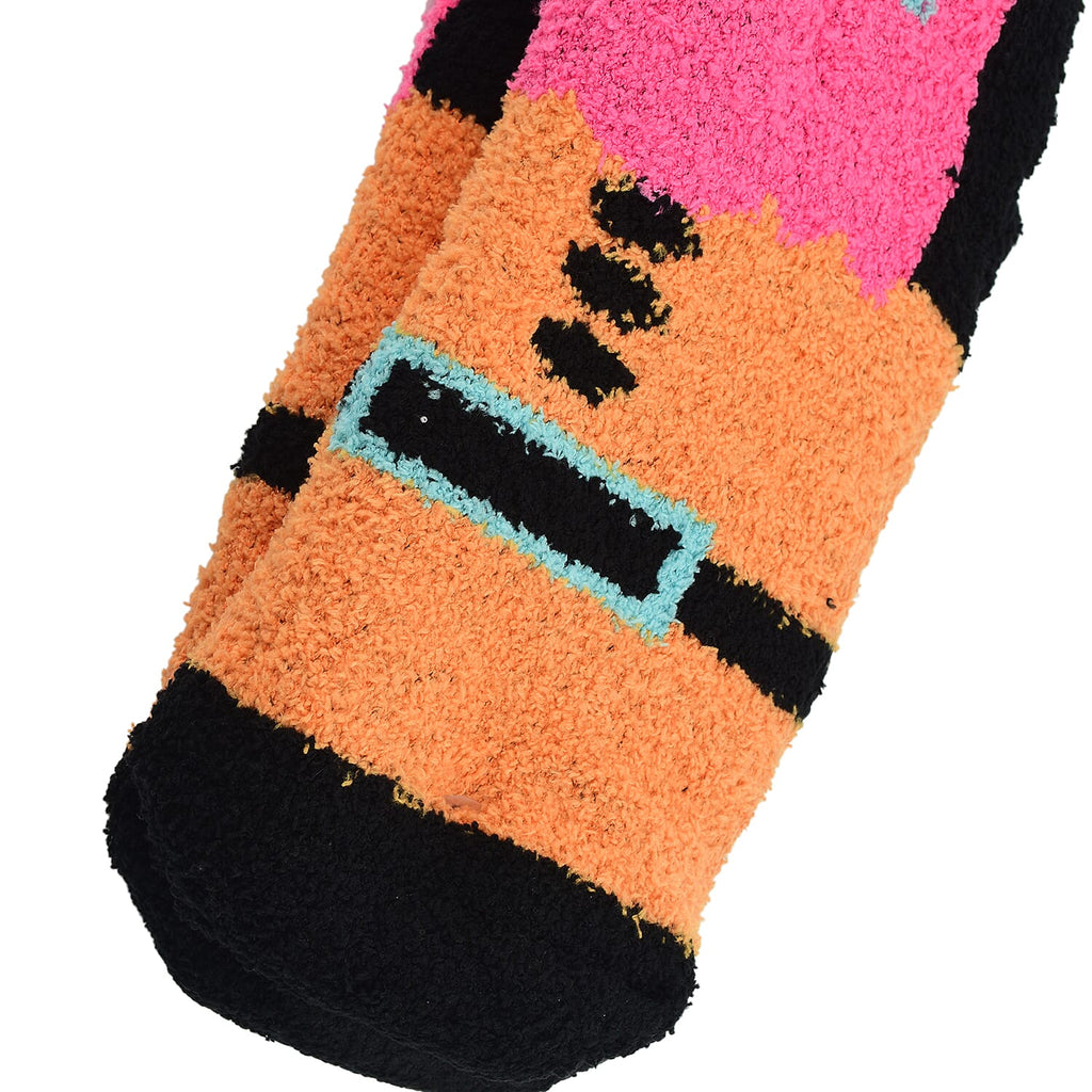 Set of 3 Pairs of Geometric Pattern Double Layer Socks - Green