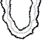 Set of 3 - Ruby Zoisite, Blue Goldstone and White Austrian Crystal Necklace (Size 36)