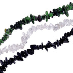 Set of 3 - Ruby Zoisite, Blue Goldstone and White Austrian Crystal Necklace (Size 36)