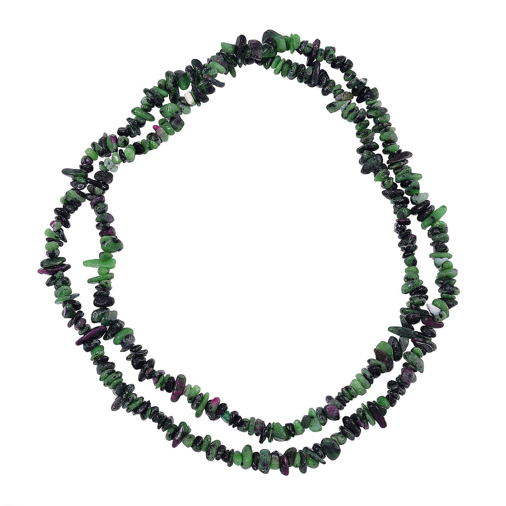 Set of 3 - Ruby Zoisite, Blue Goldstone and White Austrian Crystal Necklace (Size 36)