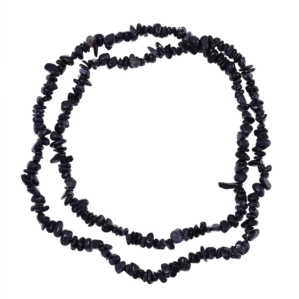 Set of 3 - Ruby Zoisite, Blue Goldstone and White Austrian Crystal Necklace (Size 36)